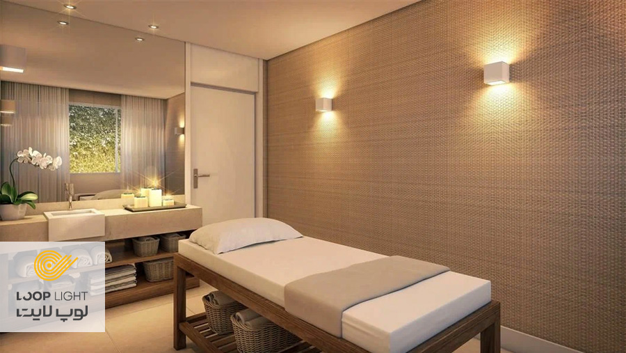 چراغ های دیواری در طراحی اتاق ماساژ