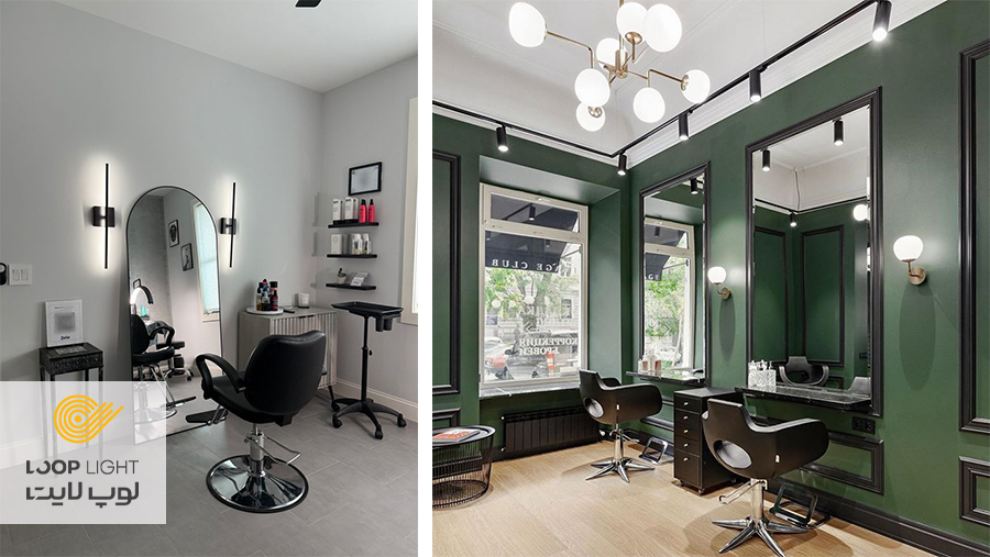 ایده‌های جذاب برای طراحی نور آرایشگاه مردانه