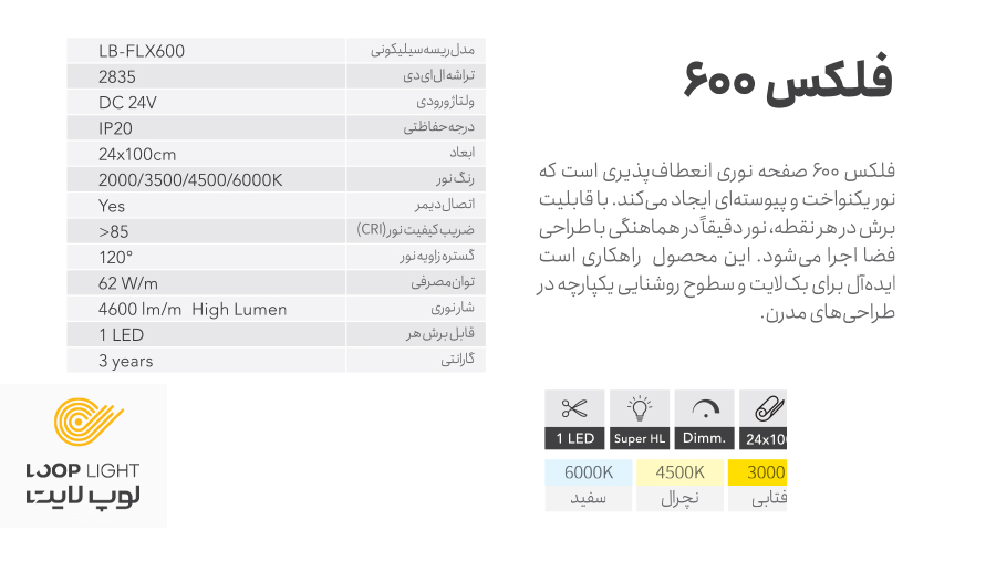 مشخصات فنی فلکس 600